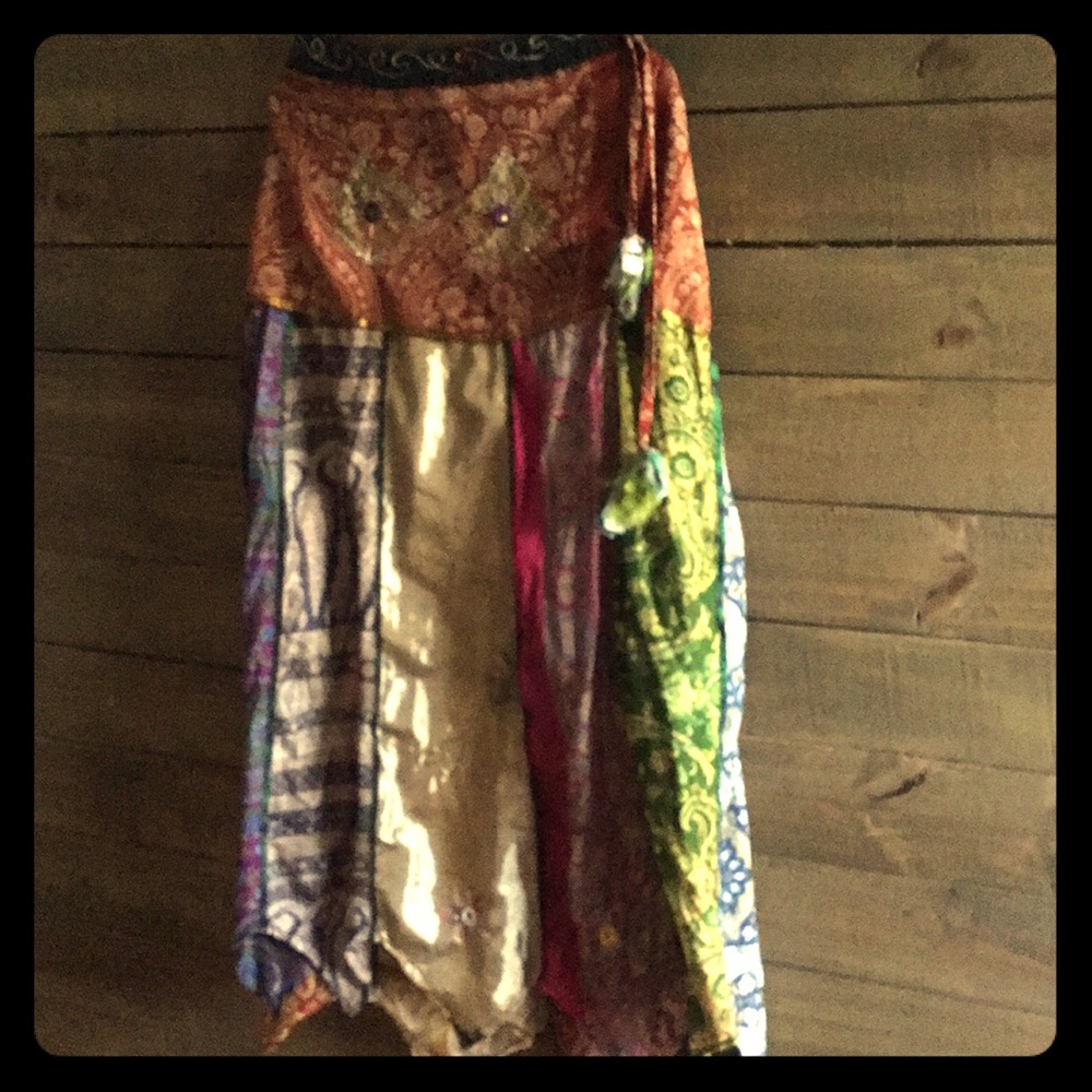 Patchwork maxi skirt